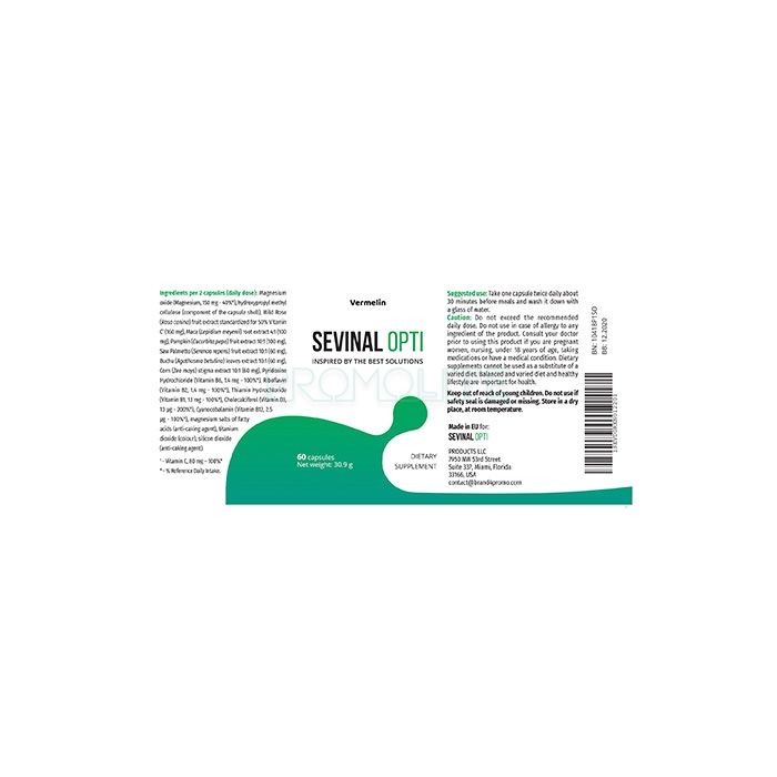 Sevinal Opti ◆ capsules d`incontinence urinaire ◆ à Oss